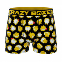 Crazy Boxer Garfield Faces Men&#39;s Boxer Briefs Black - £15.73 GBP