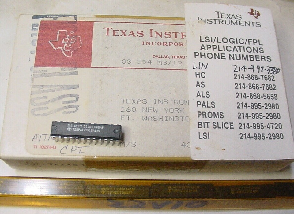 1 NOS TI&#39;s TIBPAL22V10ACNT Impact Var Archit./output Programmable 25ns/1... - $5.69