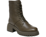 Franco Sarto Womens Jetson Olive Leather Lugged Sole Combat Boots 9 New - $59.35
