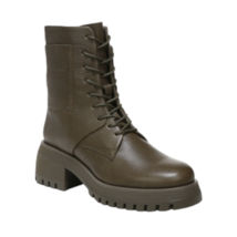 Franco Sarto Womens Jetson Olive Leather Lugged Sole Combat Boots 9 New - £46.70 GBP
