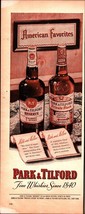 1950 Park &amp; Tilford Reserve and Private Stock Whiskey Ad - American Favo... - $24.11