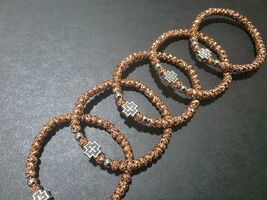 Christian prayer rope bracelet, handmade waxed wool brown komboskini, Or... - $9.99