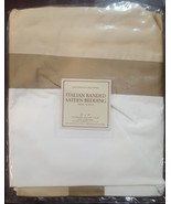 NWT  Restoration Hardware &quot;Italian Banded &quot; Flax Standard Pillow Sham  - $25.69