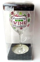 Dreaming of a WINE Christmas Glass Stemware In Original Packaging Starli... - £17.80 GBP