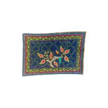 Shipibo Hand Embroidered Aya Tapestry | Altar Cloth | Unique piece 23&quot;x16&quot; - £37.12 GBP