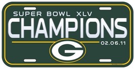 Green Bay Packers License Plate Super Bowl Xlv Champ 45 - £4.64 GBP