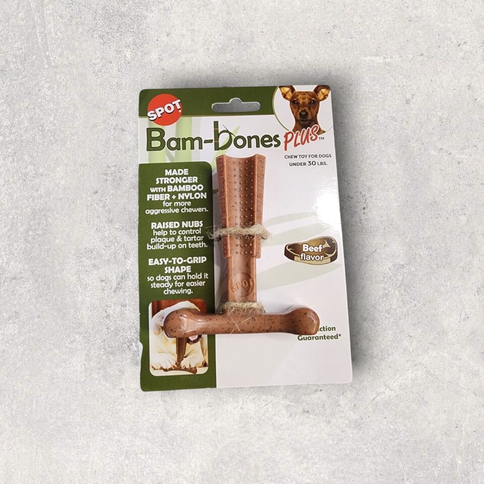 SPOT Bam-Bones plus T Bone - Bamboo Fiber &amp; Nylon, Durable Long Lasting ... - $4.97