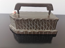 Antique from Spain Wooden Jewelry Trinket Box Iron Shaped - £28.56 GBP