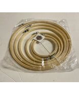 Wooden Round Embroidery Hoops Frames Screw Set Of 6 New - $16.83