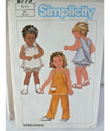 Vintage  Simplicity 6775 sewing pattern toddler childs outfits size 1/2-... - $8.81 CAD