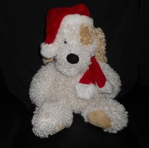 Ganz Ruffus Christmas White &amp; Brown Puppy Dog Stuffed Animal Plush Toy HX9055 - £37.20 GBP
