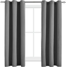 Blackout Curtains for Bedroom Thermal Insulated Solid Grommet Window Drap - £26.74 GBP