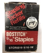 Distressed Pkg - Bostitch Powercrown Tacker Staples 9/16&#39;&#39; 1000 ct STCR5019 - £6.17 GBP