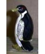 NIB Trinket Box Penguin Enamel on Metal 3&quot; Gorgeous New - £19.46 GBP