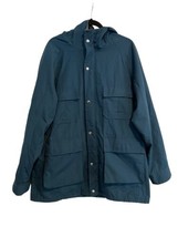 Vintage SCHOTT Mens Flannel Lined Chore Coat Jacket Full Zip Teal Blue Sz L - £25.94 GBP