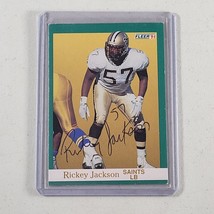 Rickey Jackson #296 HOF New Orleans Saints Autographed Football Card 1991 Fleer - $12.73