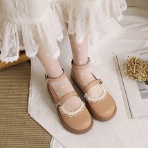 Spring Autumn Girls Lolita Shoes Retro Leather Women Mary Janes Shoes Platform W - £51.20 GBP