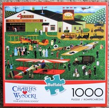 Charles Wysocki Four Aces Flying School 1000 Piece Puzzle Buffalo #91400 New - £19.97 GBP