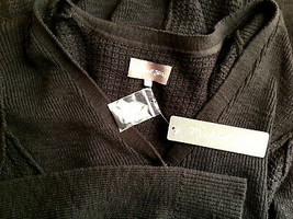 NWT Michael Stars Black Knit Textured Cardigan Designer Sweater M/L $168 - £52.75 GBP