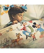 1970 Wamsutta Mills Disney Bed Sheets Advertisement Mickey Pluto Donald ... - $727.72 MXN