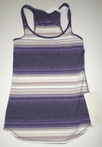 Womens Lululemon Tank Top Yoga 4 Pilates NWT New Stripes Casual Purple Tan White - £72.79 GBP