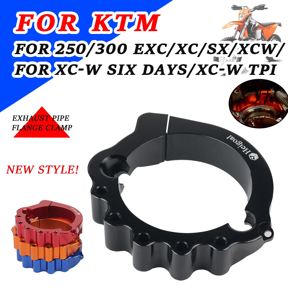 Motorcycle Accessories Exhaust Tip Muffler Pipe Clamp Flanges For KTM 250 XC-W - £20.94 GBP