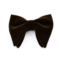 Brown Plain Velvet Bow Ties - $361.50 MXN