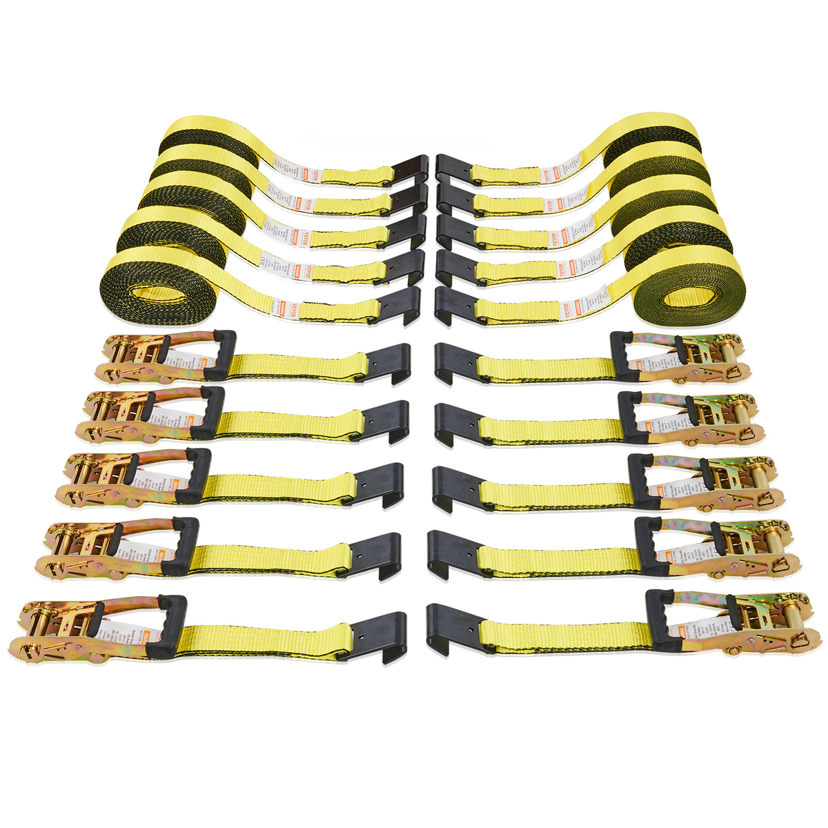 VEVOR Ratchet Tie Down 10PK 2&quot;x30&#39; 10000LBS Endless Track Spring Fitting - $125.99
