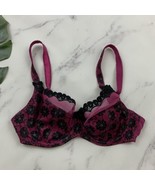 Curvy Kate Balconette Bra Size 30 E Purple Black Lace Trim Underwire Unl... - $24.74