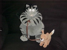 12&quot; Kliban Plush Cat With Puppy Dog and Leach By Fiesta Rare - £193.30 GBP