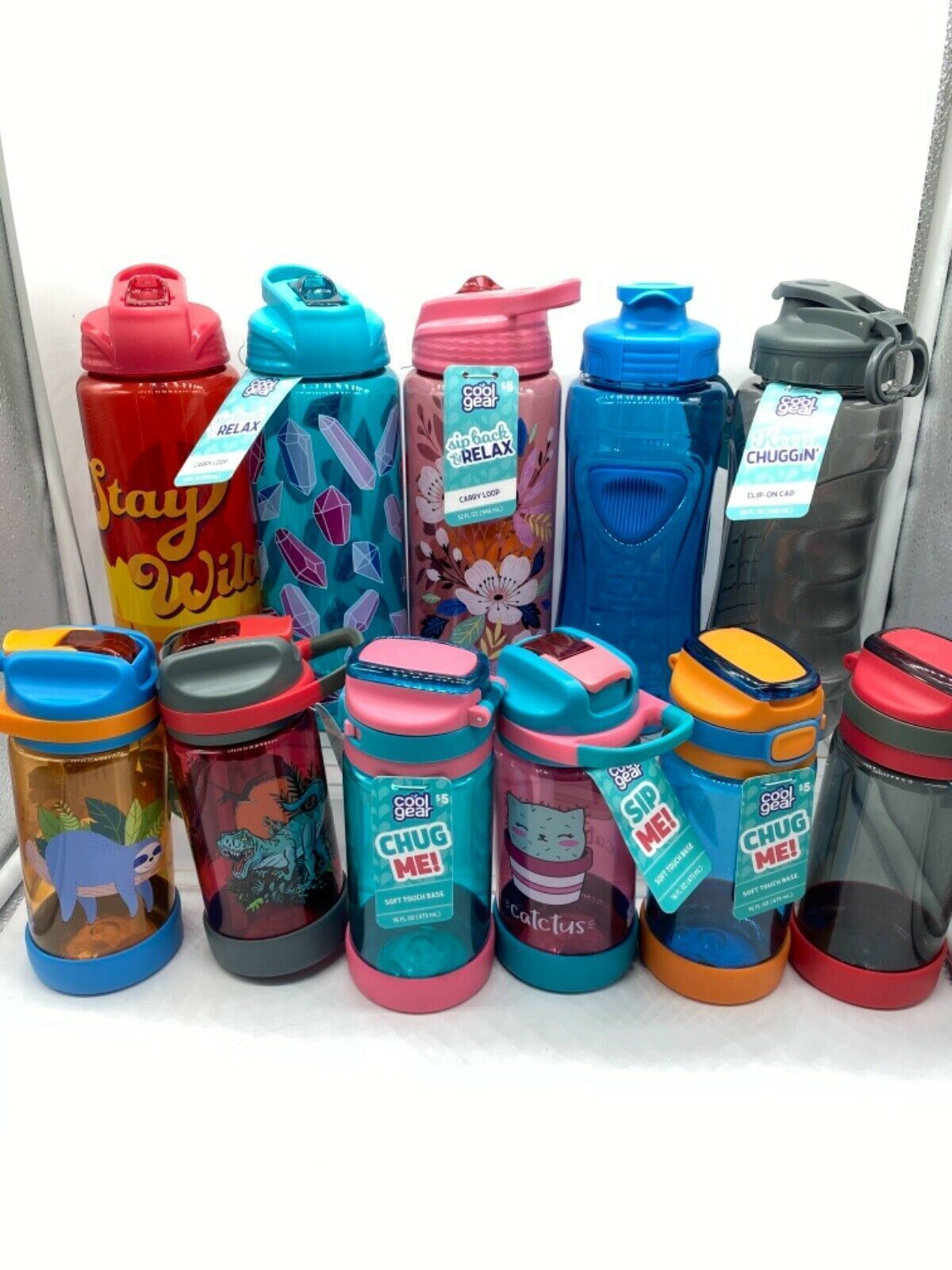 Cool Gear Water Bottle Refill Leak Proof Carry Kid Adult Chug Sip YOU CH... - $5.21