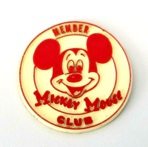 Vintage Walt Disney Mickey Mouse Club Round Rubber Magnet Fridge Locker USA - $16.99