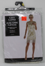 Flirty Flapper - 1920&#39;s - Cream/Gold - Halloween Party Costume - Adult - Small - £23.23 GBP