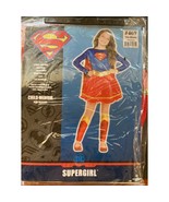 Amscan Supergirl Girls Dress Child Age 8 to 10  Medium 4 Piece Costume - $283.73 MXN