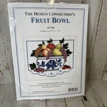 Design Connection&#39;s Fruit Bowl Counted Cross Stitch Kit #K7-503 - £9.56 GBP