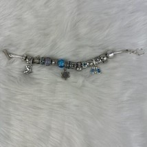 Willabee and Ward Monthly Charm Bracelet January Blue Winter Snowflake Mittens - £13.43 GBP