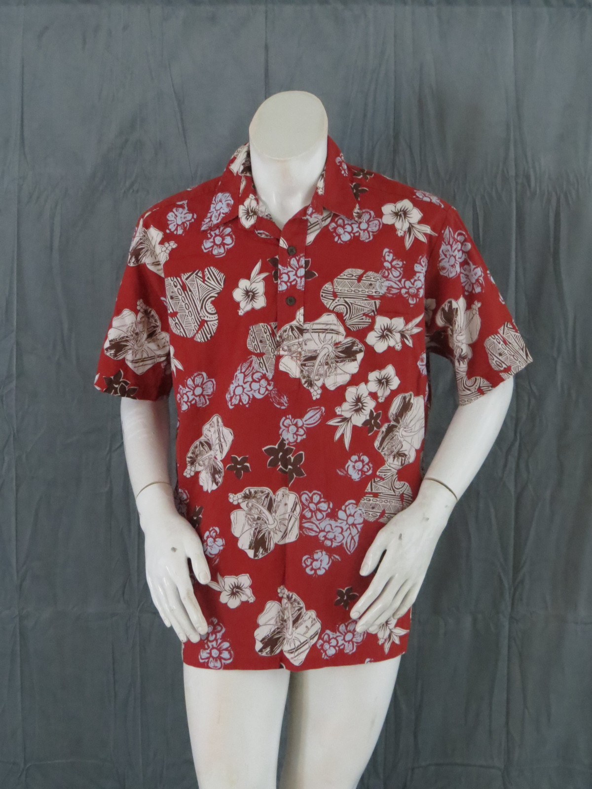Primary image for Hawaiian Aloha Shirt - Joe Kaloha by Reyn Spooner - Golf Shirt Style - Men's LRG