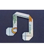 MUSIC NOTE Dollar Origami Made w/ REAL MONEY Handmade Symbol Cash Art Gi... - $27.00+