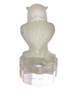 1985 Goebel Frosted Lead Crystal Owl Figurine Paperweight Clear Base Ger... - £31.45 GBP