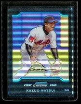 2004 Topps Bowman Chrome Refractor Baseball Card #286 Kazuo Matsui New York Mets - £11.72 GBP