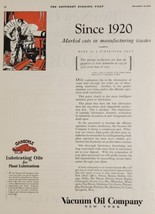 1925 Print Ad Gargoyle Lubricating Oils Mechanic Working Vacuum Oil Co. NYC,NY - £16.88 GBP