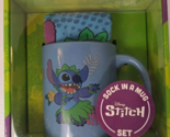 Disney Stitch Sock In A Mug Gift Set  &amp; Sticker Blue 3pcs New In Box - $21.75