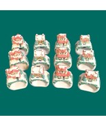 12 Pfaltzgraff WINTERBERRY COTTAGE HOUSES Napkin Holder Rings NEW OLD STOCK - £31.89 GBP