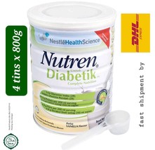 Nestle Nutren Diabetic Milk Nutrition 4 tins x 800g (Vanilla) -shipment ... - $217.70