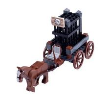 Medieval Mini Bricks OX Cart Carriage - Carrots Bottles Wooden Stakes Bl... - £10.85 GBP