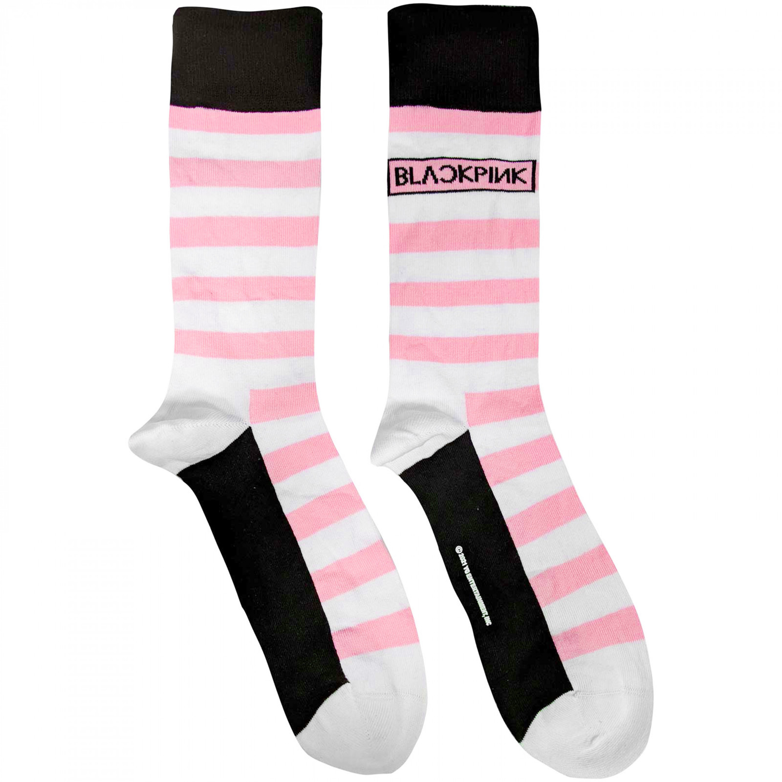 Primary image for K-Pop BlackPink Stripes and Logo Crew Socks Multi-Color