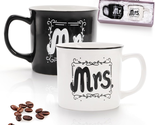 Mr and Mrs Mugs 2 Pack, 13 OZ Ceramic Campfire Coffee Mugs, Novelty Coup... - $28.76