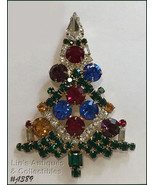 Signed Eisenberg Ice Large Green Candle Tree Pin (#J1389) - $3,331.91 MXN