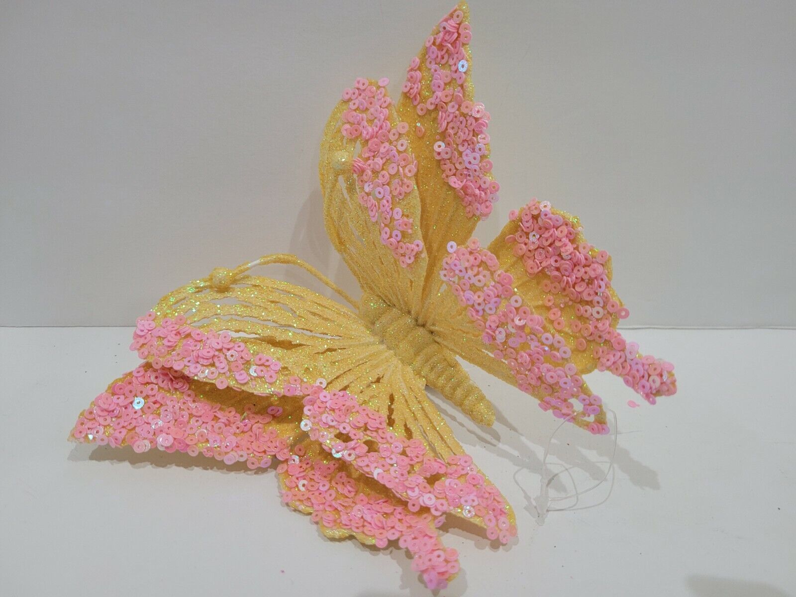 Primary image for Christmas Easter Butterfly Pastel Sequins Clip On Tree Ornaments Wreath Decor