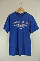 RMS Titanic Crew Shirt White Star Line United States Mail Next Level Mens M - $14.50